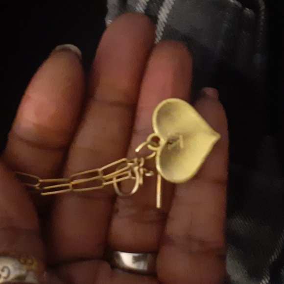 Lux charm paperclip toggle 14k over sterling - Picture 2 of 2